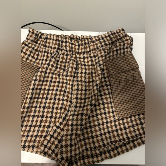 Steve Madden Gaelle Mixed Plaid Cargo Shorts in Brown Plaid NWT XL - Picture 7 of 8